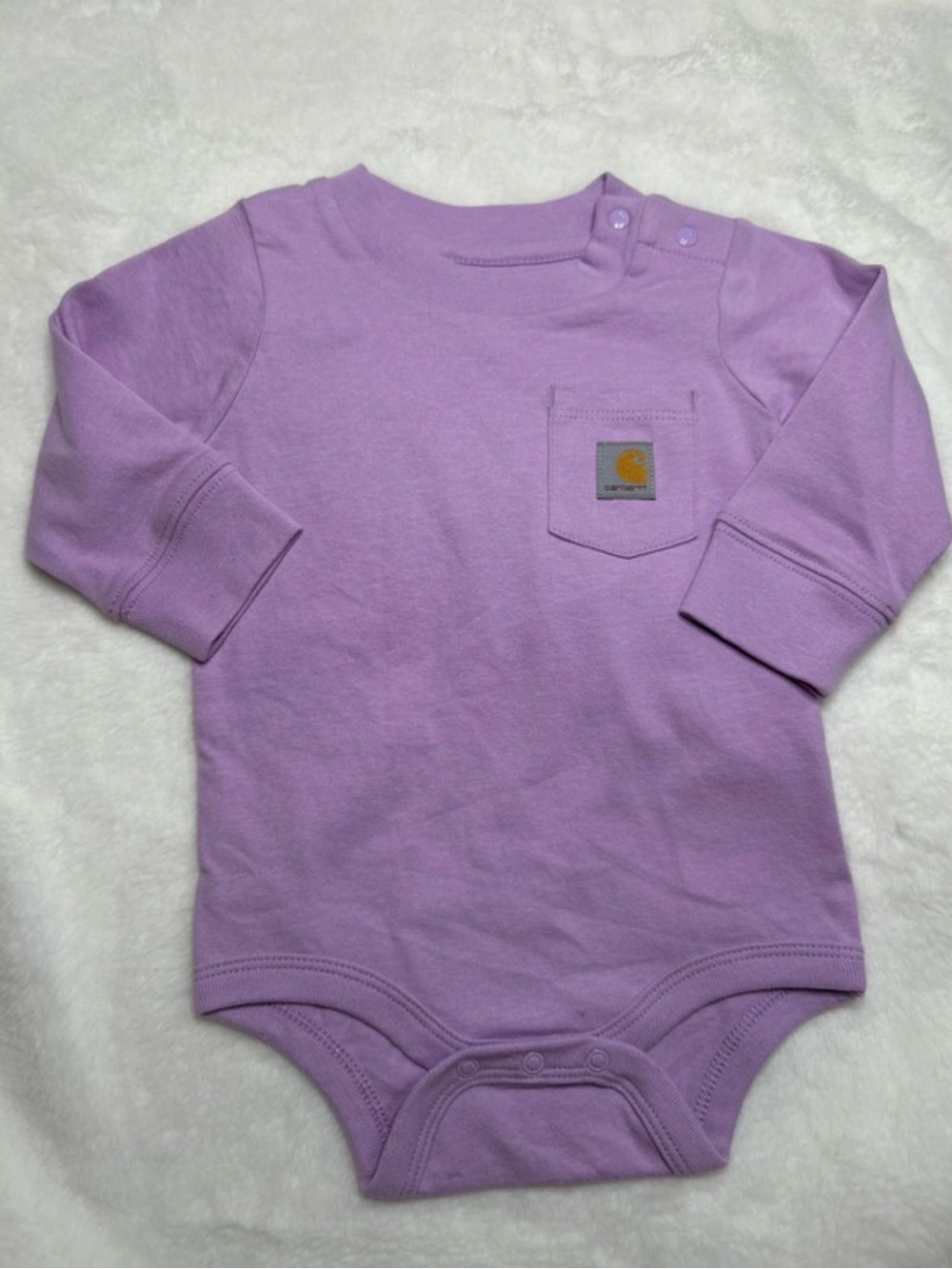 Carhartt Lavender Long-Sleeve Baby One-Piece
